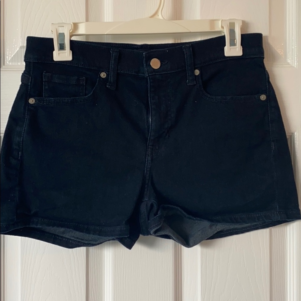Black jean shorts
